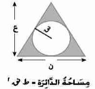 مساحة الدائرة
